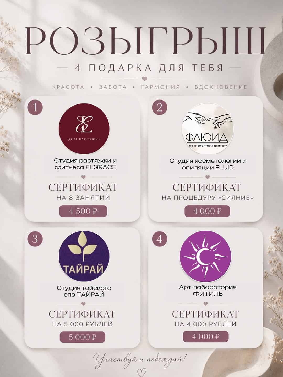 Изображение поста розыгрыша