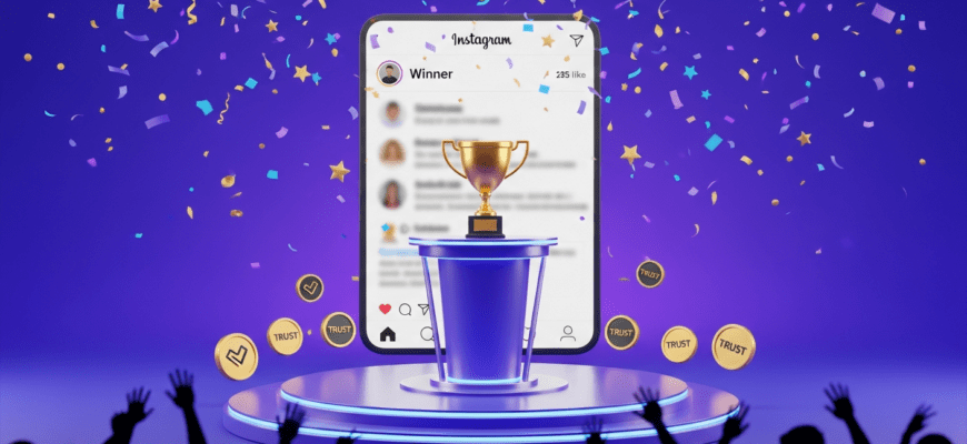 Определить победителя в Инстаграм бесплатно за минуту